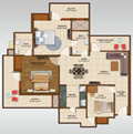 2 BHK Study Super Area