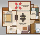 2 BHK Super Area 1050