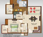 2 BHK DELUX Super Area 1150